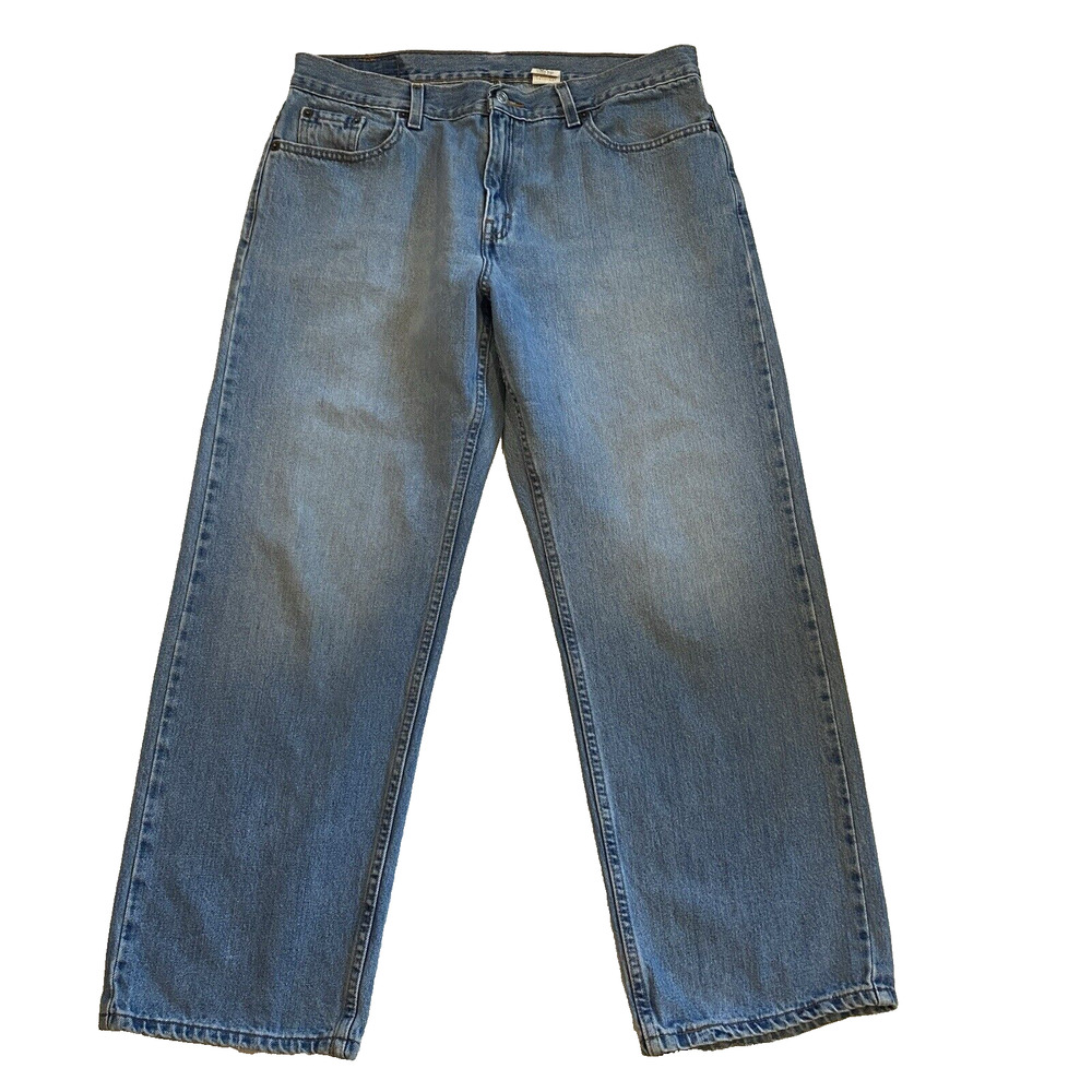 Vintage Levi's 577 Jeans Women 14 S Blue Loose Fit Baggy Grunge Light Wash Y2K